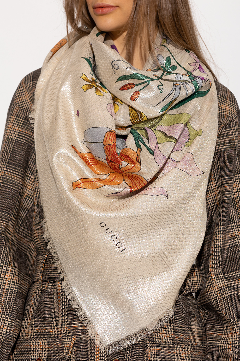 Cream gucci hot sale scarf